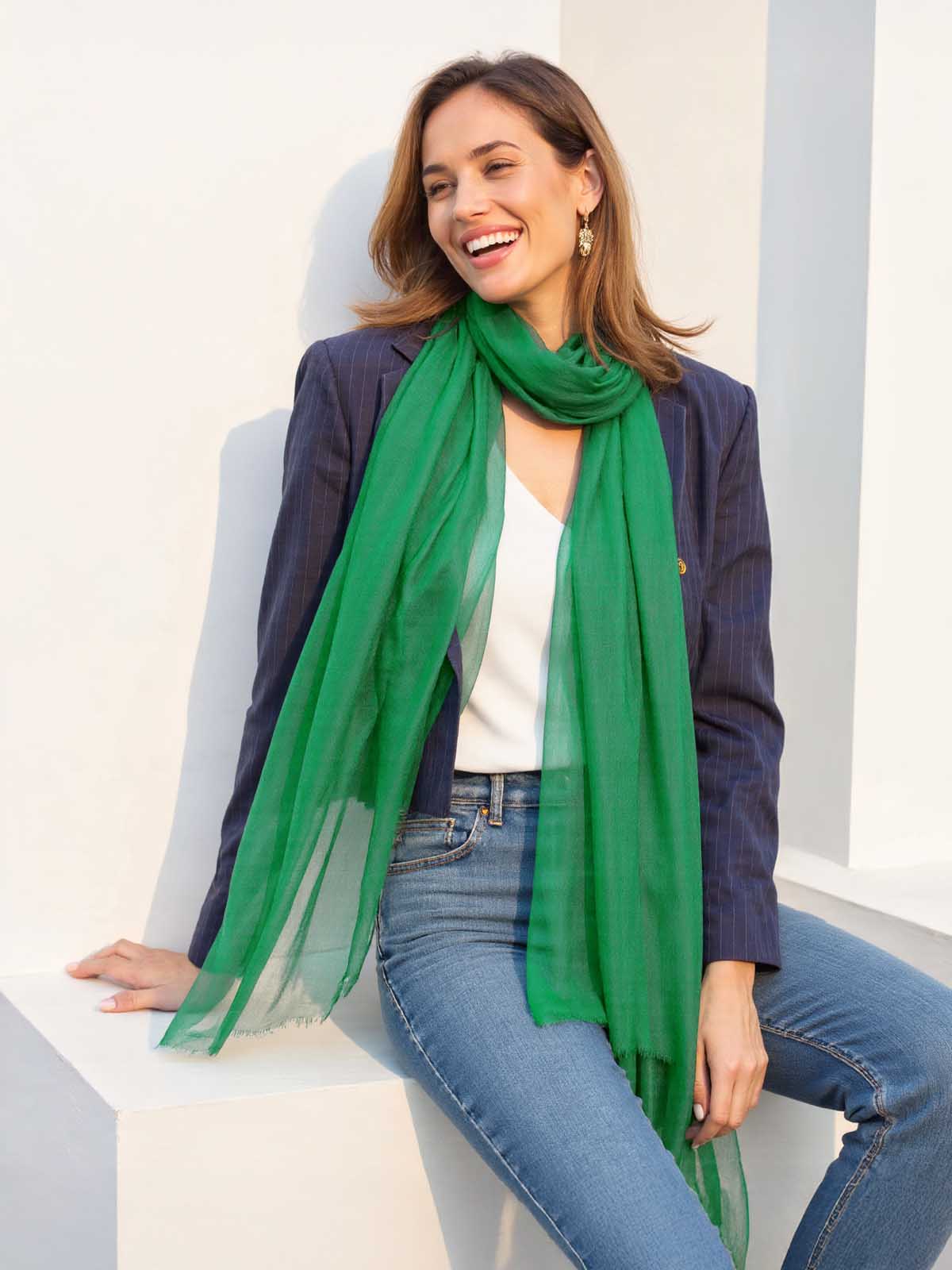 Featherlight Meadow Cashmere Scarf