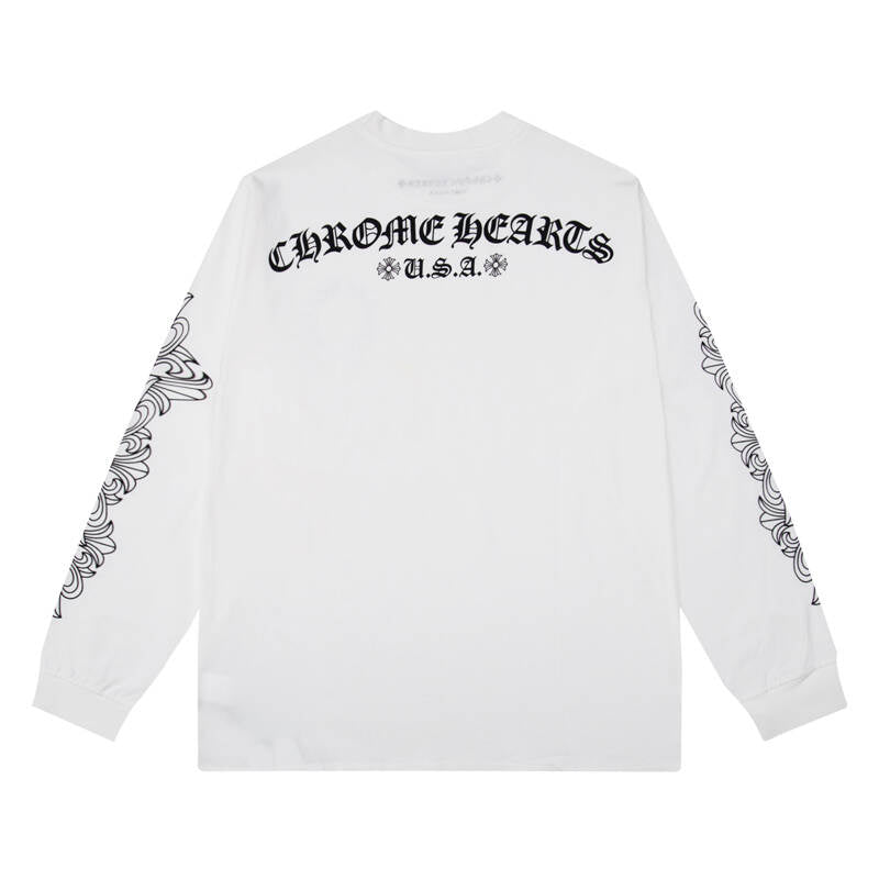 CHROME-HEARTS Men's Long-Sleeve T-shirt Sweatshirt K8005