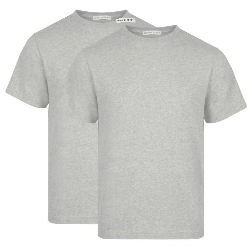 ATHLETIC GREY LOOPWHEELED T-SHIRT 2-PACK