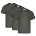 MILITARY GREEN LOOPWHEELED T-SHIRT 3-PACK