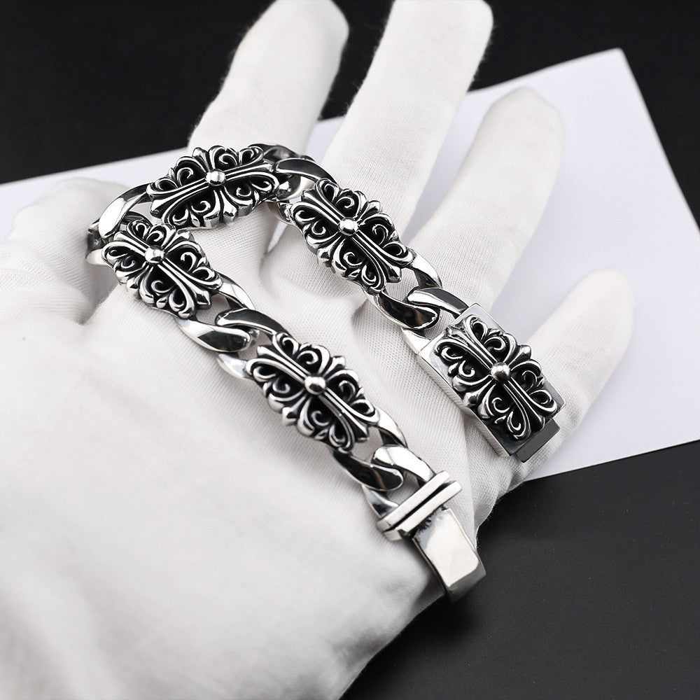 Chrome Hearts Crusader Flower Multi-piece Spliced Bracelet