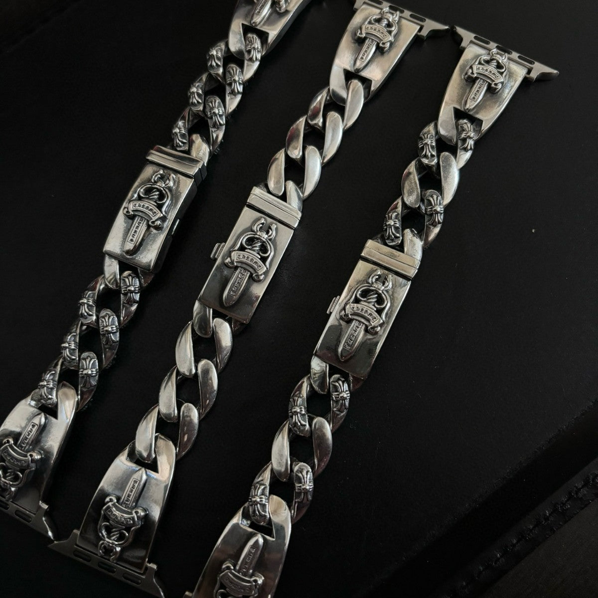 Chrome Hearts sword buckle cross watch strap