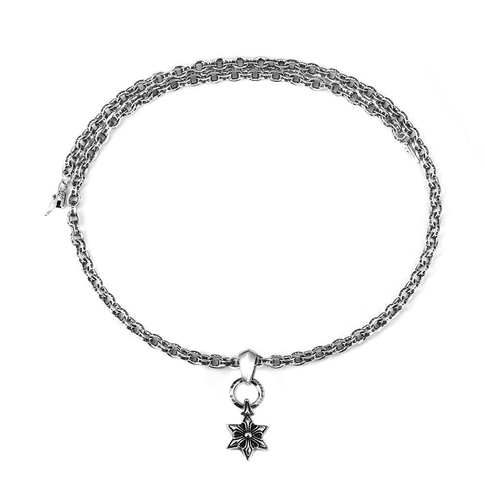 Chrome Hearts six-pointed star couple chain