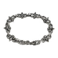 Chrome Hearts 925 Sterling silver Vitange Gothic fleur-de-lis Crown bracelet