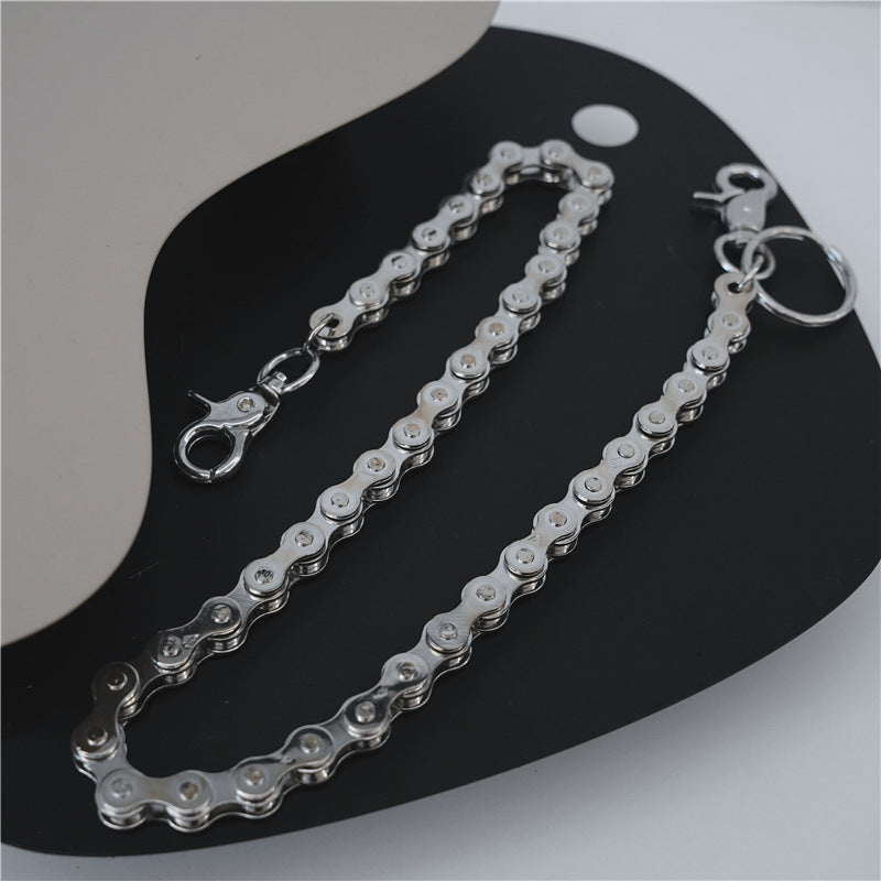 Chrome Hearts Silver Metal Bicycle Chain Pants Chain