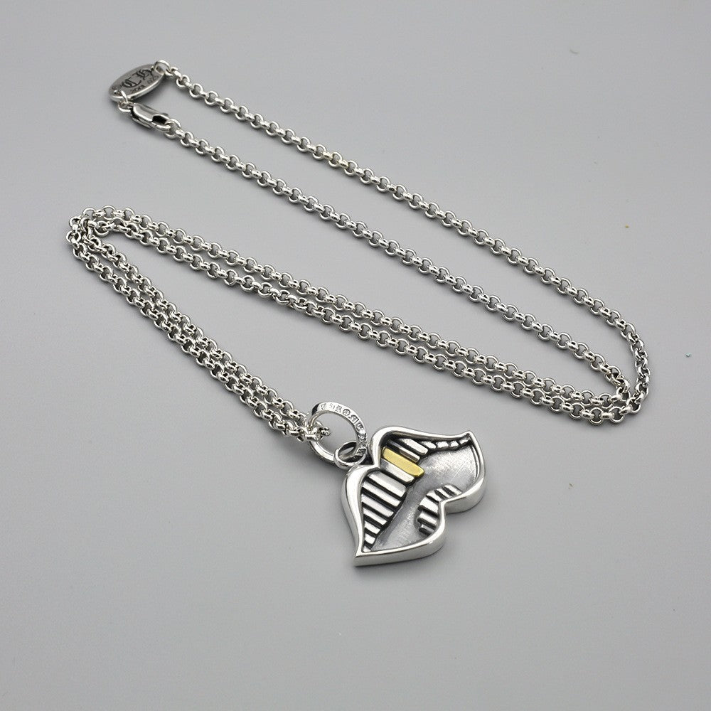 Chrome Hearts big mouth gold tooth necklace