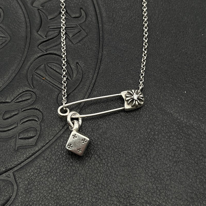 Chrome Hearts pin necklace with various elements