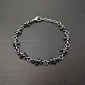 Chrome Hearts Silver 925 Tiny E Cross Bracelet