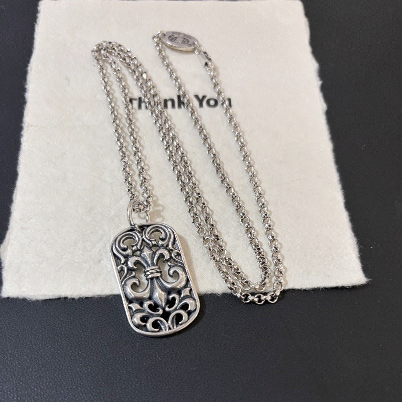 Chrome Hearts anchor hollow domineering pendant Necklace